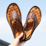 סנדלי קיץ גברים pu כפכפי חוף נעליים שטוחות נעליים שטוחות נוחות נושמות קז'ואל סנדלי אנטי החלקה