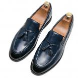 New Black Loafers Tassels Men Formal Shoes Slip On Spring Autumn Round Toe Mens Dress Shoes Free Shipping Size 38 46