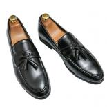 New Black Loafers Tassels Men Formal Shoes Slipon Spring Autumn Round Toe Mens Dress Shoes Free Shipping Size 3848  Men'