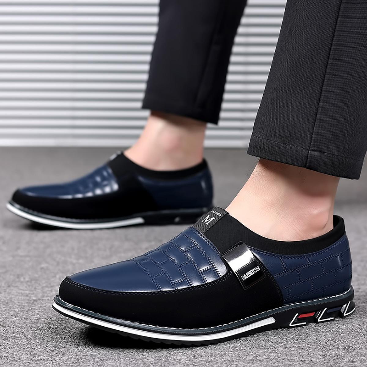 נעלי קז'ואל חדשות שחורות לגברים נעלי ספורט כחול חום לבן נעלי נעלי ספורט נושמות נעלי גברים במידות גדולות 38 50