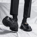 נעלי לופרס שחורות חדשות לגברים גדילים עגולים בוהן החלקה באביב סתיו עסקים גברים רשמי בעבודת יד מידה 38 44