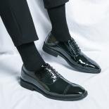 Gold Black Oxford Shoes For Men Low Heel Lace Up Fashion Relief Comfortable Classic Business Formal Banquet Shoes Men Sh