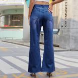 מכנסי ג'ינס קרועים לנשים אופנת אופנת רגליים רחבות בסגנון רחוב רחב מכנסיים מתרחבים 2023 חדש קז'ואל פלוס סייז ג'ינס טר