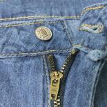 מותן גבוה נשים ג'ינס 2022 סתיו אופנה חדשה רטרו מתרחבים מכנסיים רפויים מזדמנים מכנסיים רגליים רחבות לנשים מכנסי רחוב