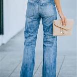 מותן גבוה 2022 חדש רטרו קרוע מכנסיים רגליים רחבות מכנסי ג'ינס רגליים ישרות מכנסיים מתרחבים מכנסיים רפויים קז'ואל רחוב נשים