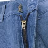 ג'ינס ג'ינס נשים אופנה מכנסיים מתרחבים 2023 חדש מולבן ג'ינס רחב רגליים בגדי רחוב נשים מכנסי ג'ינס מכובסים כחול ארוך