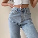 ג'ינס שחור לנשים קיץ משוחרר קרוע באמצע מותן מכנסי ג'ינס רחבות רגליים אופנה קז'ואל רטרו רחוב 2023 מכנסי נשים