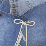 سراويل جينز نسائية موضة عالية الخصر سراويل عرض أمي لربيع وصيف فستان شارع ريترو جديد فضفاض بنطال ذو قصة أرجل واسعة جينز