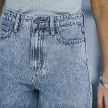 جينز نسائي عالي الخصر 2023 سروال طويل جديد للنساء بنطلون جينز ملابس الشارع الشهير جينز أزرق مستقيم الساق مدبب T