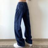 ارتفاع الخصر سليم الدينيم السراويل 2022 ملابس عمل مستقيمة غير رسمية ريترو الأزرق سراويل جينز البضائع الجينز مستقيم الساق الجينز 