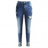 Fashion Women's Denim Jeans 2023 Ripped Holes Fringed Retro Denim Trousers Women's Street Skinny Jeans Pencil Pants
