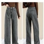 Plush And Thicken Jeans Woman Skinny Denim Pencil Pants Winter  Fashion High Waist Trousers Y2k Streetwear Female Clothi