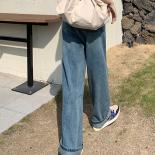 Zoki S6xl Women Jeans High Waist Loose Large Size Fall Female Denim Pants New Fashion Pocket Streetwear Baggy Ladies Jea
