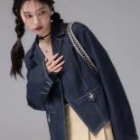 Zoki Harajuku Bf Streetwear Denim Jacket Vintage Design Loose Jean Coat Women Hip Hop High Quality Long Sleeve  Outwear