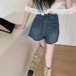 Zoki  Tassel  5xl Oversize Denim Shorts Women High Waist Streetwear Loose Shorts Fashion Preppy Style All Match Shorts