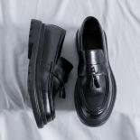 New Black Loafers Men Shoes Tassels Breathable Slip On Solid Casual Shoes Handmade Free Shipping Size 38 44