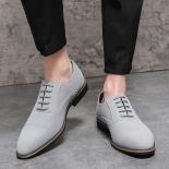 Gray Men Derby Shoes Flock Square Toe Lace Up Black Business Men Formal Shoes Handmade Mens Shoes Size 38 46