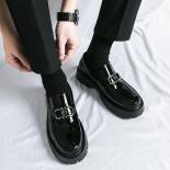 New Black Loafers Men Patent Leather Shoes Breathable Slip On Solid Casual Shoes Handmade Free Shipping Men Dress Shoes