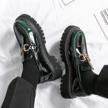 New Black Loafers Men Patent Leather Shoes Green Breathable Slipon Solid Casual Shoes Handmade Free Shipping Size 3845  