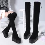 Within Increased Long Tube Boots Europe And America  Over The Knee Boots 14cm Super Highheel Womens Boots Wedges High Bo