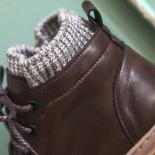 Original Literary Retro Wool Tube Women Boots British Style Platform Short Boots Mori Girl Handmade Comfortable Warm Ank
