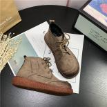 Retro Original  Big Head Doll Shoes Thick Sole Laceup Casual Short Boots Women Boots Mori Girl Literary Ankle Boots  Wom
