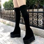 Womens Knee High Boots Wedge Heel   Boots High Wedge  High Wedge Long Boots  2023  