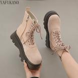Black Vintage Western Denim Thick Sole Short Boots Autumn New Hot Sell Motorcycle Boots Platform Increase In Height Wome