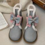 Women's Snow Boots Autumn Winter New British Style Thick Soled Nubuck Short Boots  Retro Fairy Style Cute Ankle Boots
