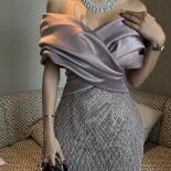 Prom Dress V Neckline Evening Gowns Off The Shoulder Occasion Formal Luxury Sheath Beads فساتين Robes De Bal Vesti