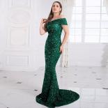 Elegant Off Shoulder Sequins Evening Dresses Women's Formal Prom Gowns Fully Lined Strapless Mermaid  Fashion Wedding Pa