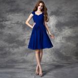 Blue Satin Cocktail Dresses A Line Double Shoulder  Women Sweetheart Sleeveless Evening Gowns Formal Party Dress Knee Le