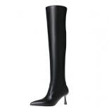 Suede Leather Thigh High Boots Poined Toe Women Knee High Boots High Heels Ladies Runway Party Wedding Shoes Size 34 43