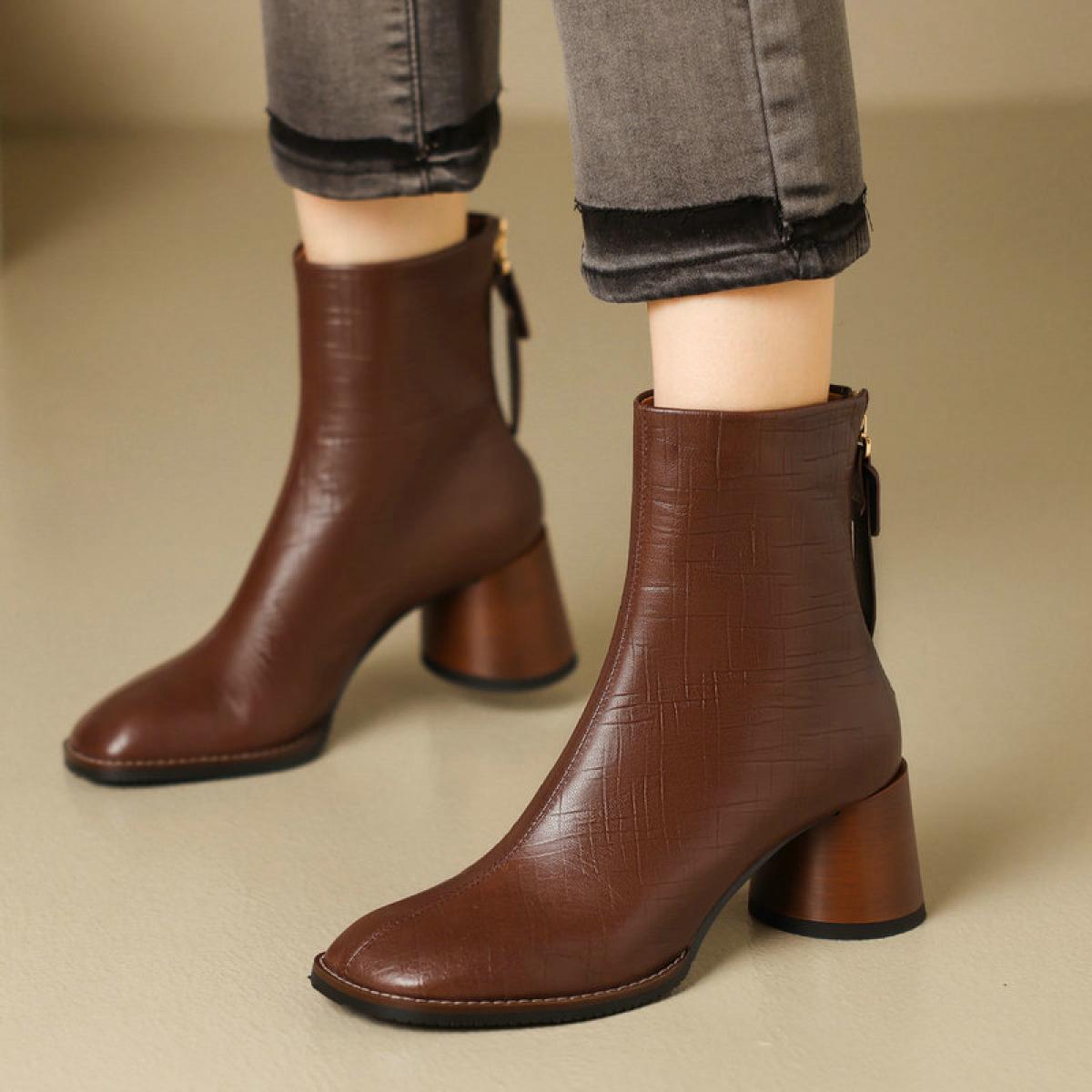 Zapatos punta top cuadrada mujer