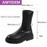2022 New Winter Snow Non Slip Platform Women Botas Designer  Stretch High Boots Mid Heels Party Over The Knee Warm Shoes