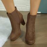 Classics High Heels Shoes New Chelsea Boots Women Ankle 2023 Winter Stretch Boots Snow Chunky Designer Pumps Punk Botas 