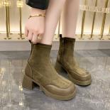 Stretch Boots Women Shoes Warm Ankle 2023 New Trend Winter Chelsea Boots Casual Gladiator Motorcycle Boots Goth Mujer Sn