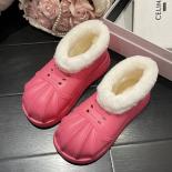 Women Warm Fur Flats Ankle Chelsea Boots Winter Plush Platform Snow Cotton Shoes 2023 New Causal Motorcycle Botas Mujer 