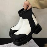 Winter Ankle Flats Chelsea Boots Women Platform Casual Walking Shoes 2023 New Goth Fad Shoes Designer Punk Motorcycle Sn