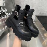 2023 Autumn New Buckle Round Toe Women Chelsea Boots Mid Heels Shoes Sandals Chunky Punk Dress Casual Pumps Knight Boots