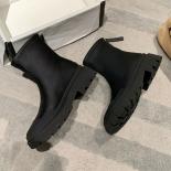 2023 Winter Women Platform Chelasea Boots Flats Ankle Shoes Fad Dress Goth Motorcycle Boots New Trend Casual Mujer Zapat