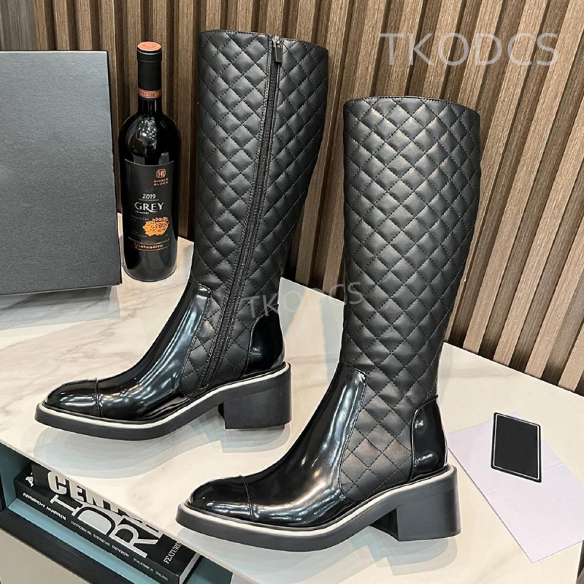 Botines de tac n alto con cremallera de cuero aut ntico botas