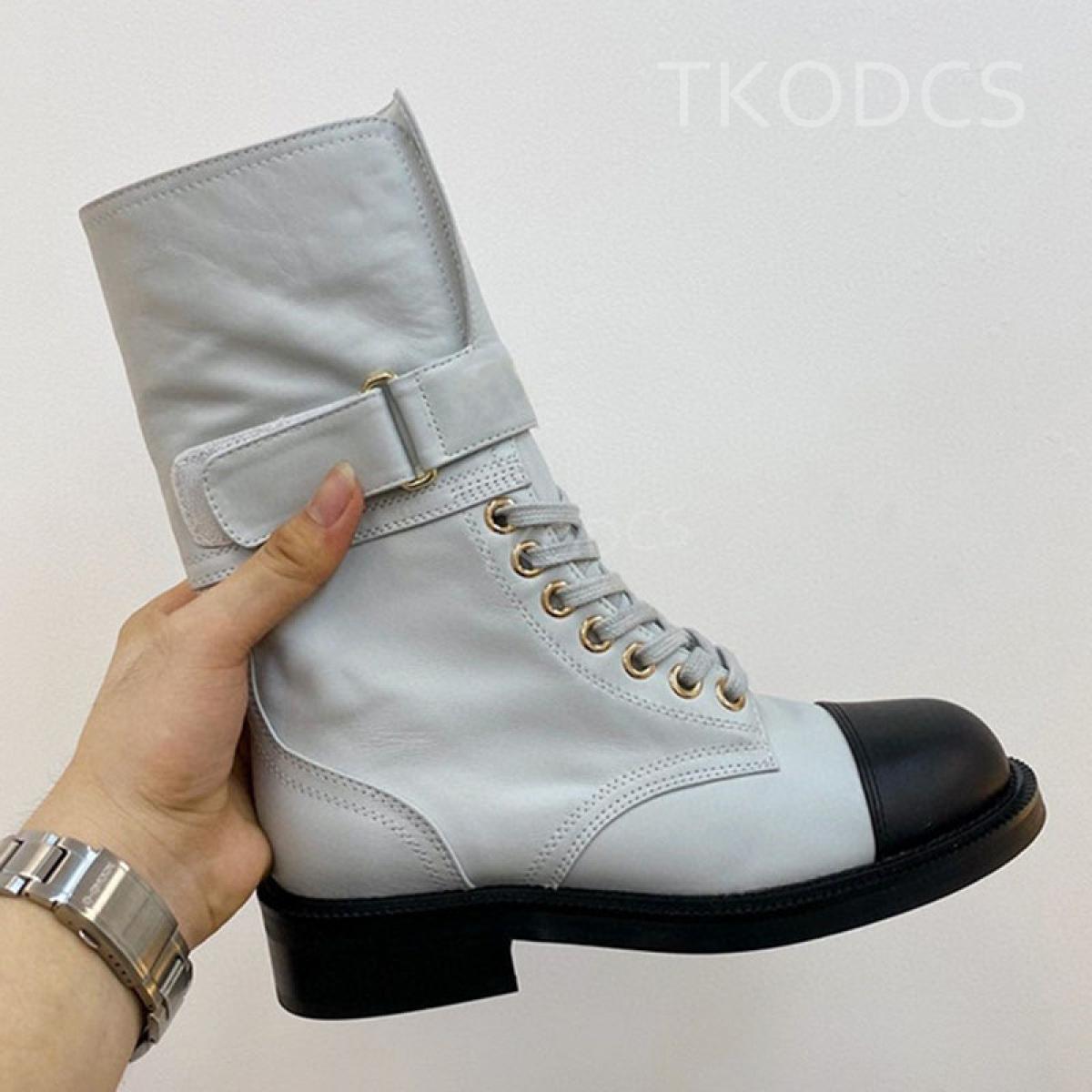 New Luxury Design Short Boots Women Genuine Leather Ankle Boots Woman New Arrival Cross Tied Botas Mujer Brand Knight Bo