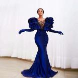New Women's Arrival Royal Blue Elegant Mermaid Evening Dresses Plus Size Handmade Ruffles Women Prom Party Gown Custom M