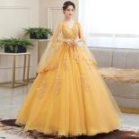 Long Wrap Golden Lady Girl Women Prom Dress Party Evening Dress Performance Dress Free Shipping