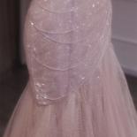 Rose Pink Mermaid Evening Dresses Pleat Asymmetry Chain Shiny Sequined Long Slim Fairy French Celebrity Prom Party Gowns