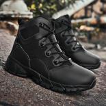 Hommes bottes tactiques automne grande taille à lacets Combat bottes militaires tête ronde haut chaussures de randonnée Botas Ta