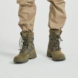 Hommes bottes militaires printemps automne tête ronde à lacets chaussures hautes Combat tactique désert bottes Botas Militares H