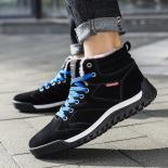 Men's Non Slip Cotton Shoes Winter Warm Snow Boots  Style Thickened Thick Sole Comfort High Top Sneakers Botas De Nieve