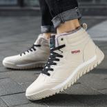Men's Non Slip Cotton Shoes Winter Warm Snow Boots  Style Thickened Thick Sole Comfort High Top Sneakers Botas De Nieve